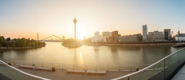 Dusseldorf Panorama Sunset — Stock Photo, Image