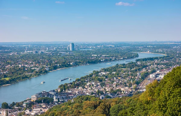 Bonn Aan Rivier Uitzicht Vanaf Drachenfels — Stockfoto