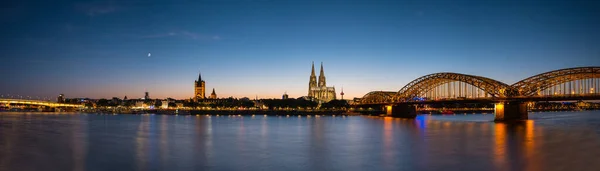 Panorama Cologne Coucher Soleil — Photo