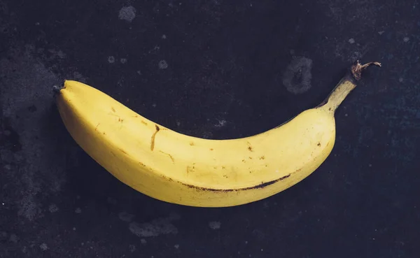 Rijp Gele Bananen Fruit Bos Rijpe Bananen Met Donkere Vlekken — Stockfoto