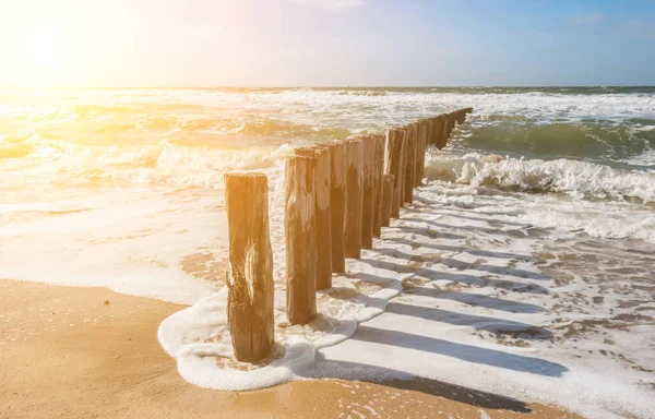 Léto Pláži Domburgu Nizozemsko — Stock fotografie