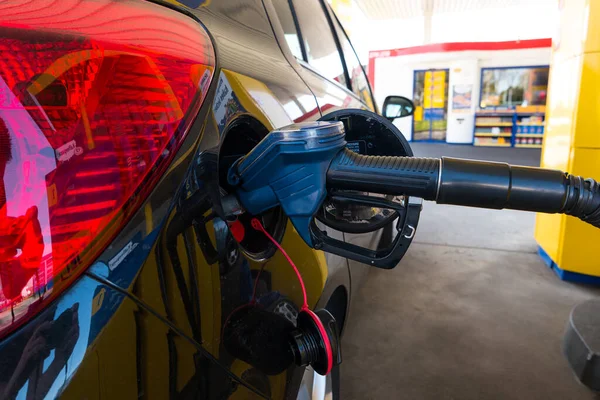 Καύσιμα Αυτοκινήτων Αέριο Ντίζελ Στο Σταθμό Ανεφοδιασμού — Φωτογραφία Αρχείου