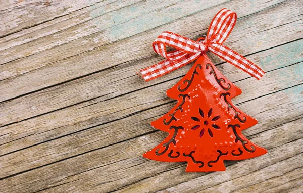 Vánoční Pozadí Dekoracemi Dřevěném Stole — Stock fotografie