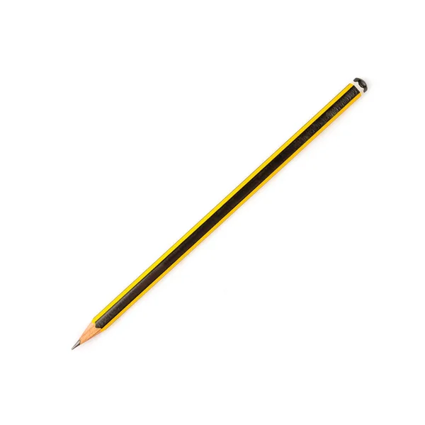 Ołówek Drewniany Białym Tle — Zdjęcie stockowe