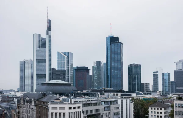 Frankfurt Main Skyline Des Finanzdistrikts — Stockfoto