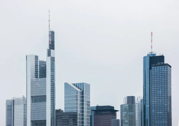 Frankfurt Main Finanzbezirk Hochhäuser — Stockfoto