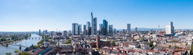 Frankfurt Panorama 'nın ufuk çizgisi, Almanya, ülkenin finans merkezi