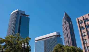 Frankfurt Almanya 'sındaki modern gökdelenler