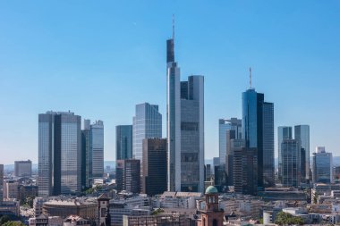 Frankfurt 'taki finans bölgesinin Skyline manzarası