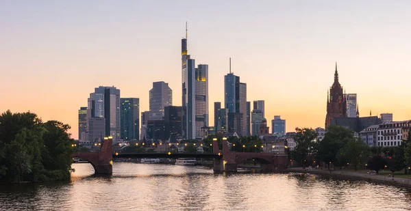 Frankfurt Sunset Germany — Stock Photo, Image