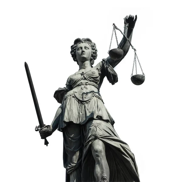 Justizia Isoliert Auf Weißem Hintergrund — Stockfoto