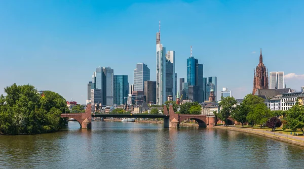 Frankfurt Main Distrito Financeiro Alemanha — Fotografia de Stock
