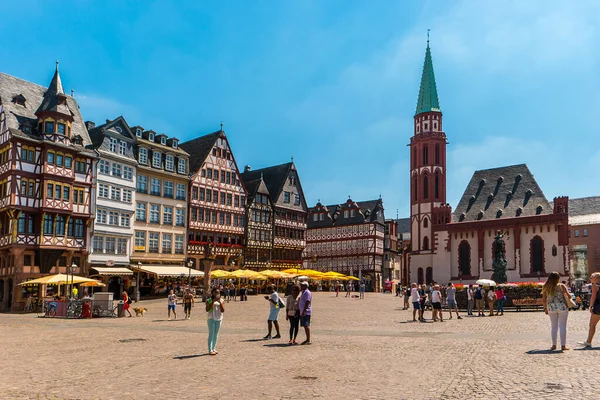 Régi Város Frankfurt Main Nyáron Németországban — Stock Fotó