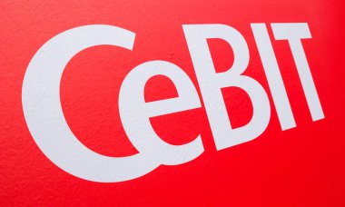 HANNOVER, ALMANY MARCH, 2017: Cebit logosu. Cebit dünyadaki bilgi teknolojisi için en büyük ticaret fuarıdır..