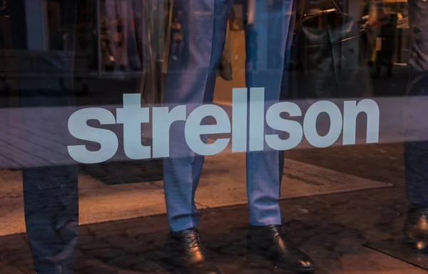 Aaçen Almanlik Şubat 2017 Strellson Markasının Logosu Strellson 1984 Strellson — Stok fotoğraf