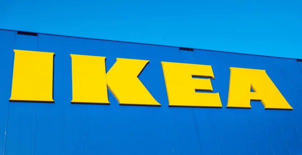 Heerlen Países Bajos Febrero 2017 Logo Ikea Ikea Minorista Muebles — Foto de Stock