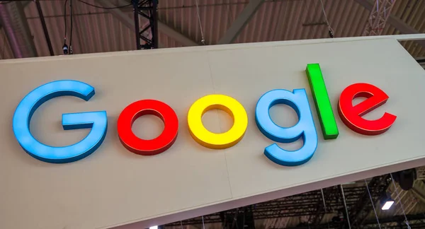 Кологне Германия Сентябрь 2017 Знак Логотипа Google Google Многонациональная Технологическая — стоковое фото