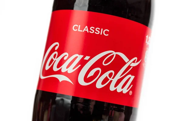 Aachen Germany October 2017 Закриття Пластикової Пляшки Coca Cola Ізольованої — стокове фото