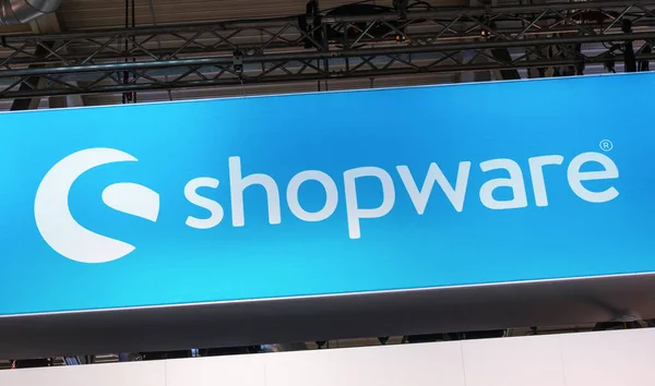 Berlim Alemanha Julho 2019 Logotipo Loja Shopware Uma Plataforma Comércio — Fotografia de Stock