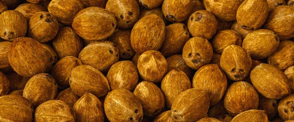 Hromada Kokosových Ořechů Trhu Potravinami — Stock fotografie