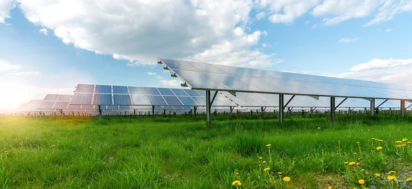 Panneau Solaire Photovoltaïque Source Électricité Alternative Concept Ressources Durables — Photo