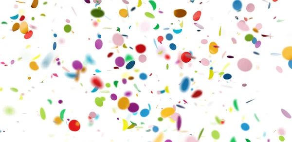 Κομφετί Κομμάτια Και Κορδέλα Πτώση Πολύχρωμα Χρώματα Καρναβάλι Πρωτοχρονιά Γενέθλια Εικόνα Αρχείου