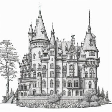 Gençler ve Yetişkinler için Peri Evi Boyama Sayfası