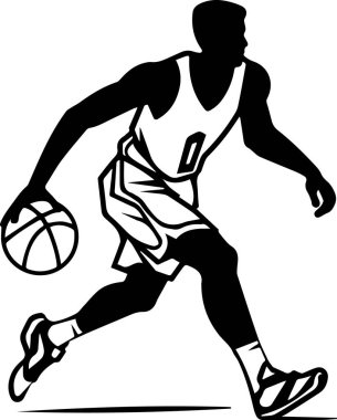 Bir basketbol oyuncusunun vektör illüstrasyonu