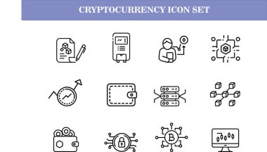Vektör kripto para birimi simgesi ayarlandı