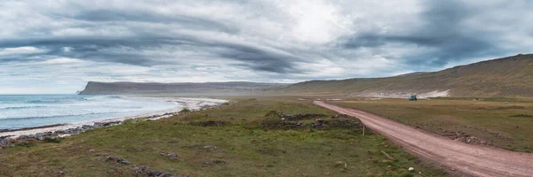 Vista Panoramica Del Road Trip Islanda Paesaggio Islandese Durante Viaggio — Foto Stock