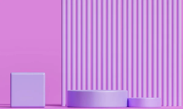 Задний Дисплей Подиум Специальный Фиолетовый Фон Презентации Продукта Иллюстрация — стоковое фото