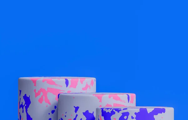 Podium Смешанный Цветовой Узор Красивый Абстрактный Стенд Продукта Абстрактный Синий — стоковое фото