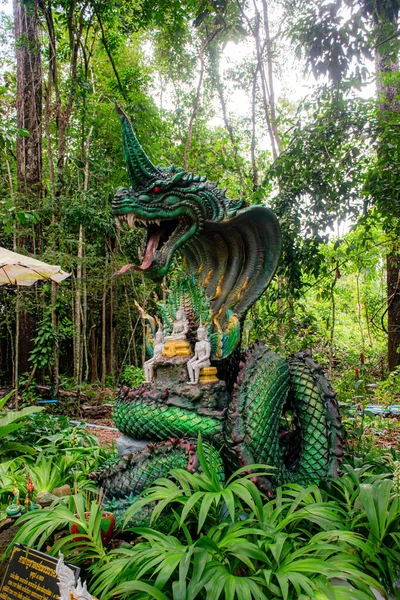 Змія Цар Нага Thailand Naga Або Змія Статуя — стокове фото