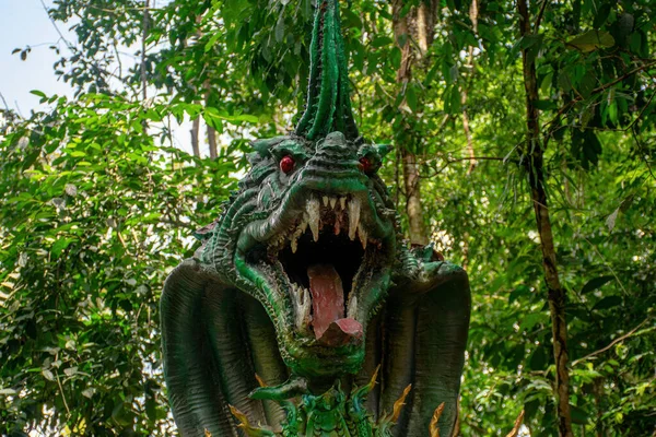 Had Král Nagas Portugalsku Naga Nebo Hadí Socha — Stock fotografie