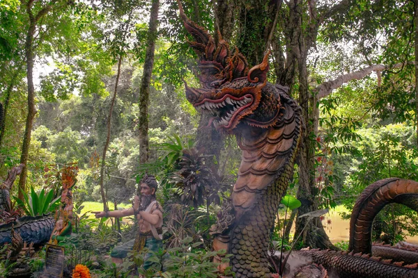 Thailand Naga Serpent Statue 가스의 — 스톡 사진