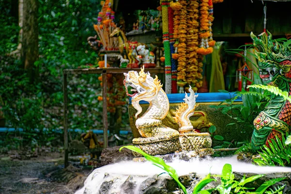 Ερπετό Βασιλιά Της Νάγκας Στην Ταϊλάνδη Νάγκα Άγαλμα Φιδιού — Φωτογραφία Αρχείου