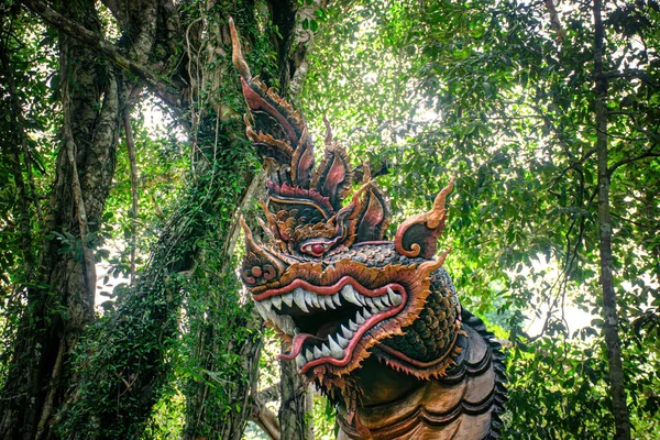 Slang Koning Van Nagas Thailand Naga Slang Standbeeld — Stockfoto