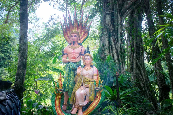 Slang Koning Van Nagas Thailand Naga Slang Standbeeld — Stockfoto