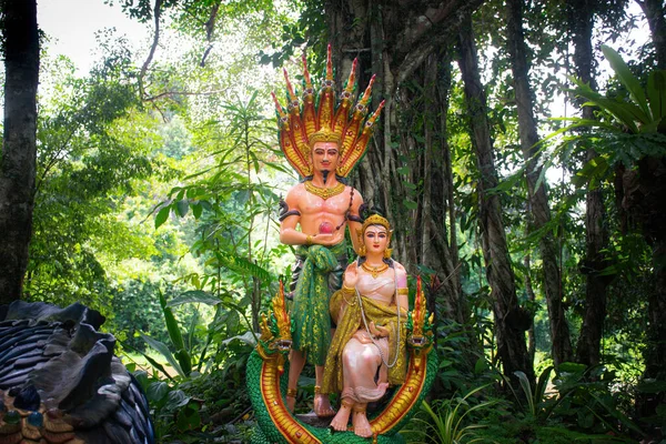 Slang Koning Van Nagas Thailand Naga Slang Standbeeld — Stockfoto