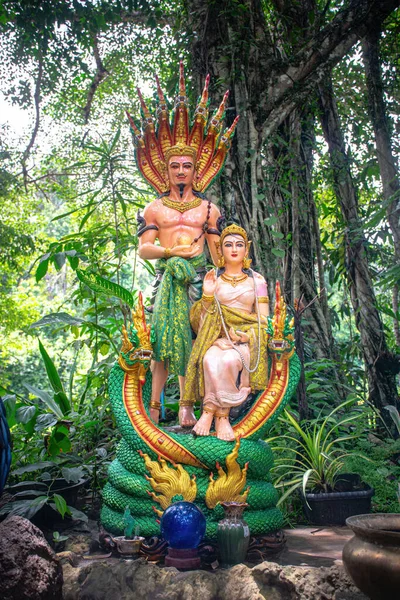 Ερπετό Βασιλιά Της Νάγκας Στην Ταϊλάνδη Νάγκα Άγαλμα Φιδιού — Φωτογραφία Αρχείου