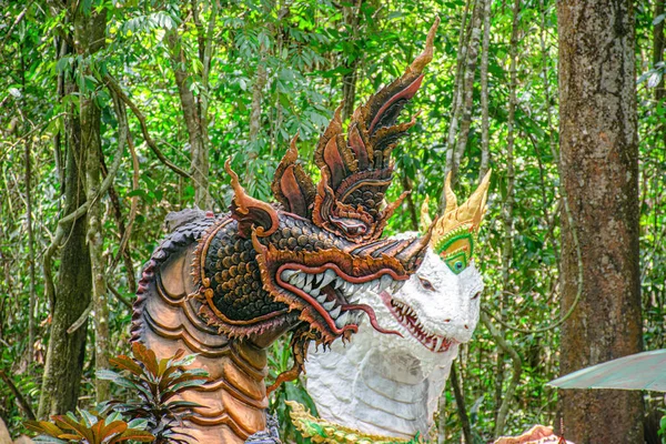 Rei Serpente Nagas Tailândia Naga Estátua Serpente — Fotografia de Stock