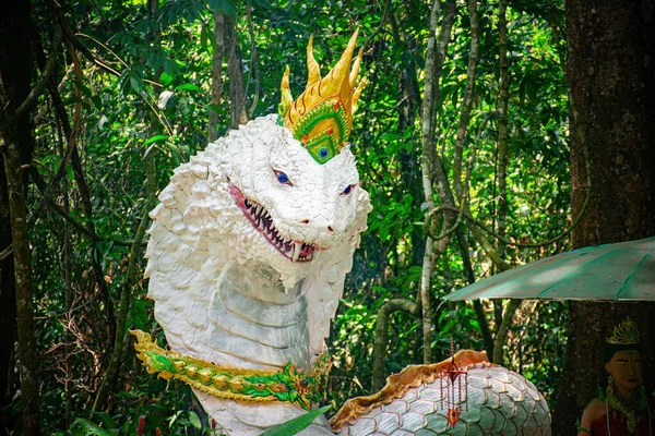 Змеиный Царь Нагаса Тайланд Нага Статуя Змеи — стоковое фото