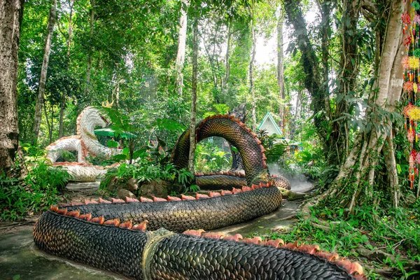 Змія Цар Нага Thailand Naga Або Змія Статуя — стокове фото