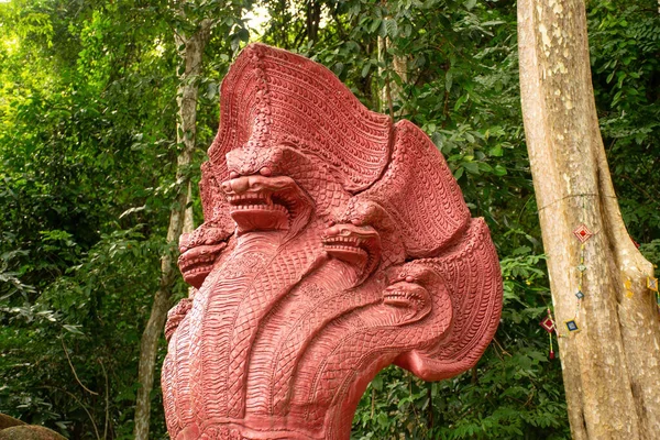 Statue Phaya Nak Roi Naga Serpent Roi Nagas Thaïlande Statue — Photo