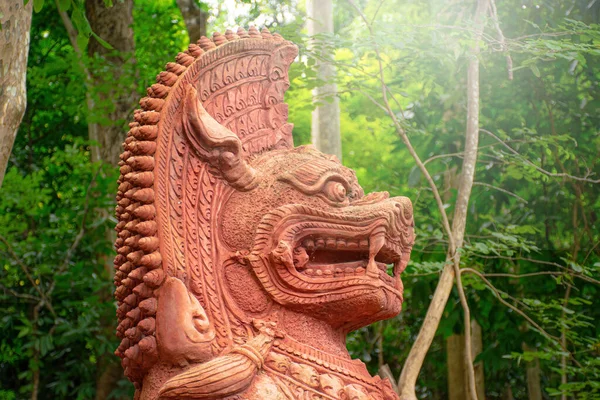 Κινεζικό Άγαλμα Λιοντάρι Φύλακας Thailand Βουδιστικός Ναός Φιγούρα — Φωτογραφία Αρχείου