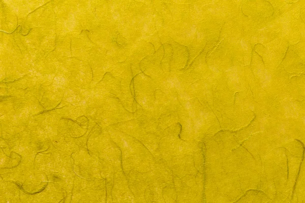 Gele Kleur Moerbei Papier Textuur Achtergrond Close — Stockfoto
