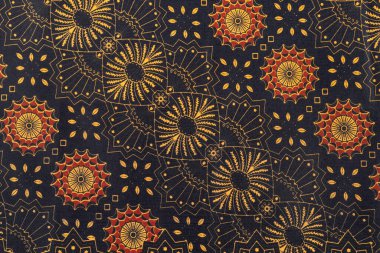 Thai silk traditional motif textile and texture background.