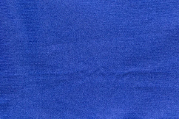 ブルーカラースポーツウェア生地サッカーシャツジャージーの質感と繊維の背景 — ストック写真
