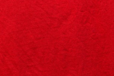 Kırmızı renk kumaş kumaş polyester doku ve tekstil arkaplan.
