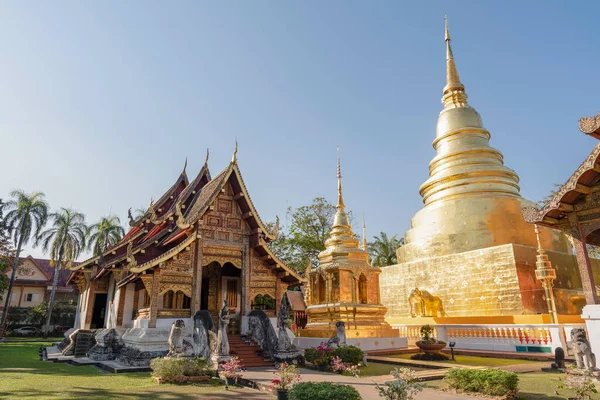 Wat Phra Singh Hermoso Templo Antiguo Chiang Mai Provincia Chiag — Foto de Stock